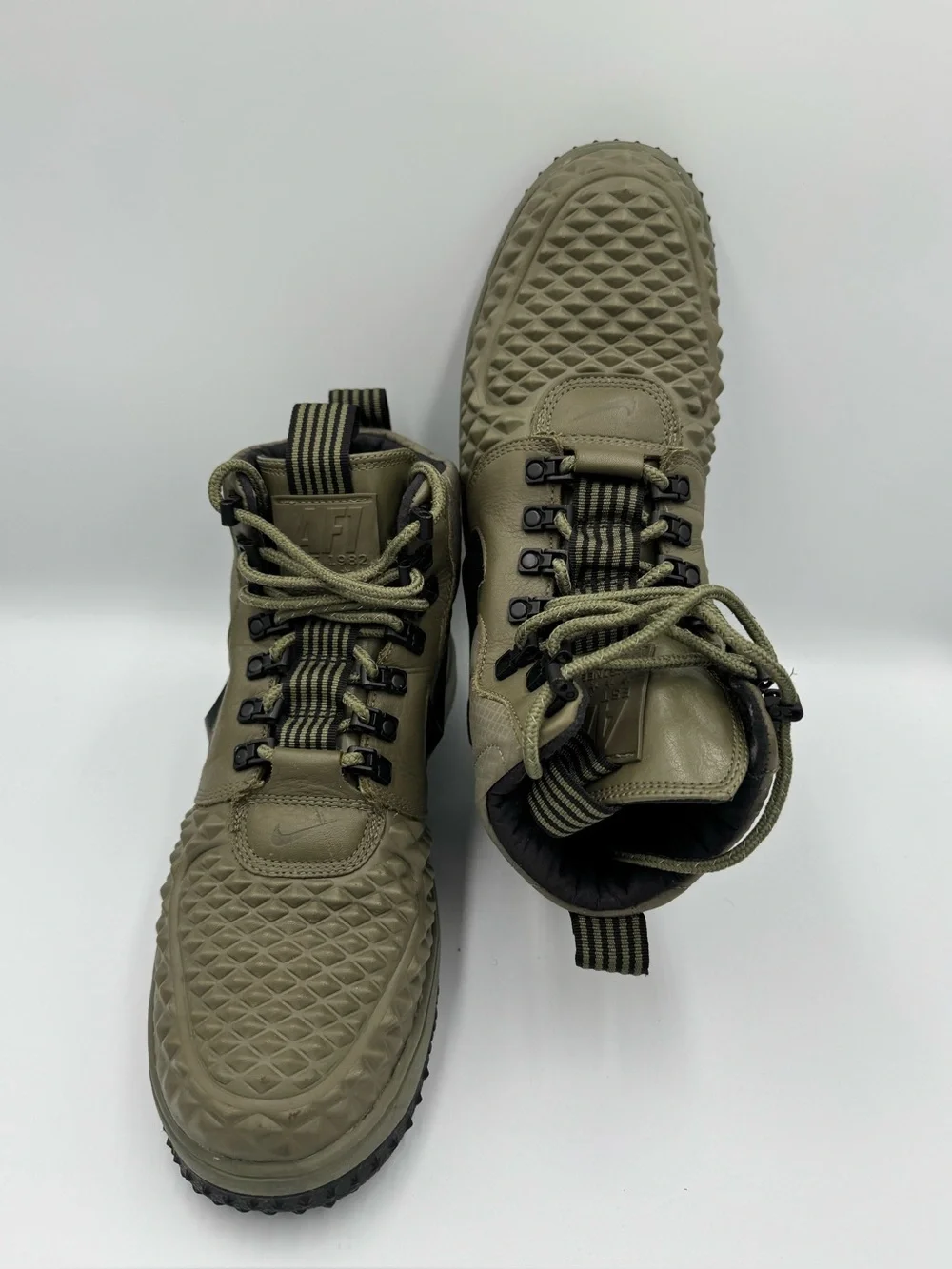 Nike Lunar Force 1 Duckboot, Men’s sz 8.5, Medium Olive Green/Black, 916682-202